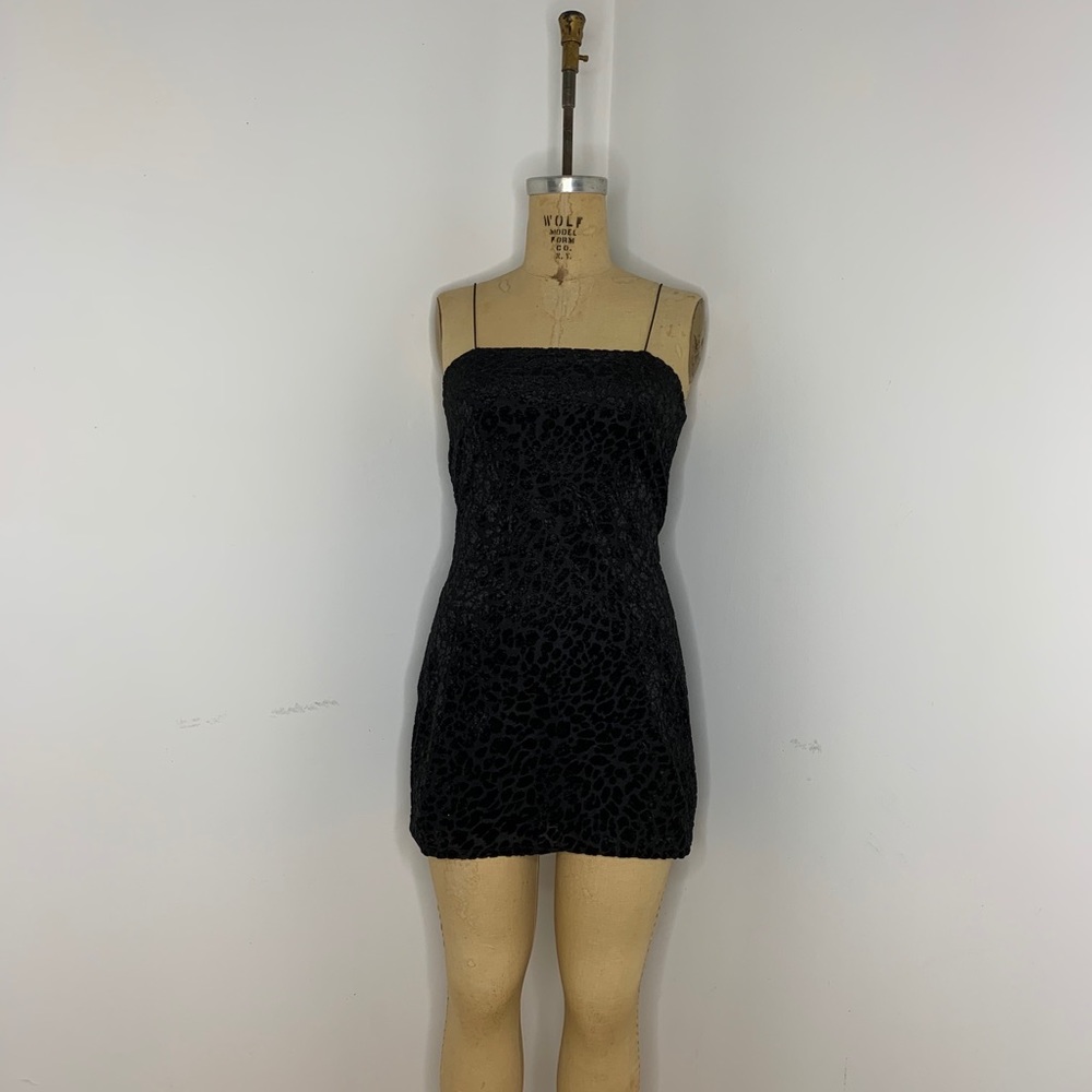 black mini dress